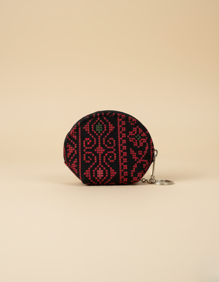 Embroidered Round Women’s Coin Purse – Multi Colors