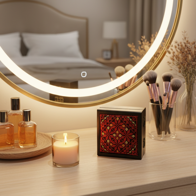 صندوق خشبي مطرز - هدية فريدة وديكور منزلي