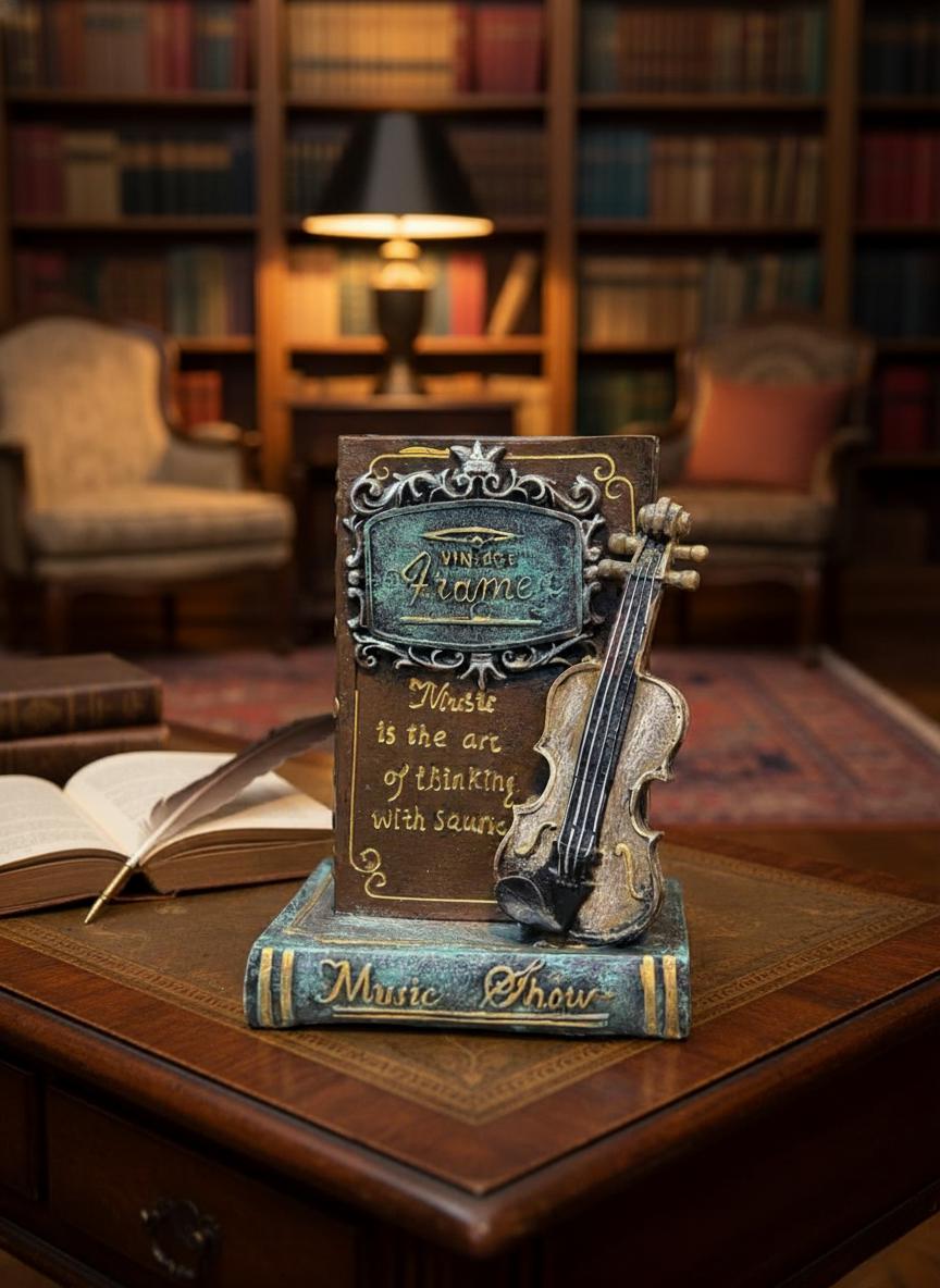 Handcrafted Mini Violins – Set of 2 Decorative Wooden Pieces for Home & Office