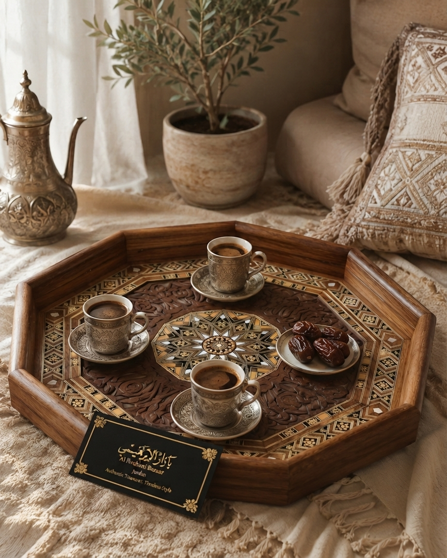Syrian Mosaic Wooden Tray