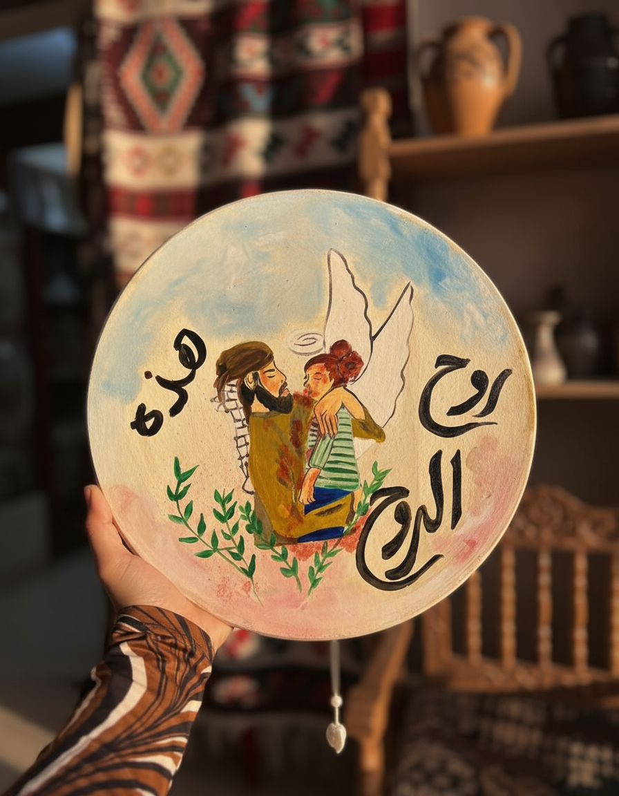 Tambor Daf con diseños tradicionales