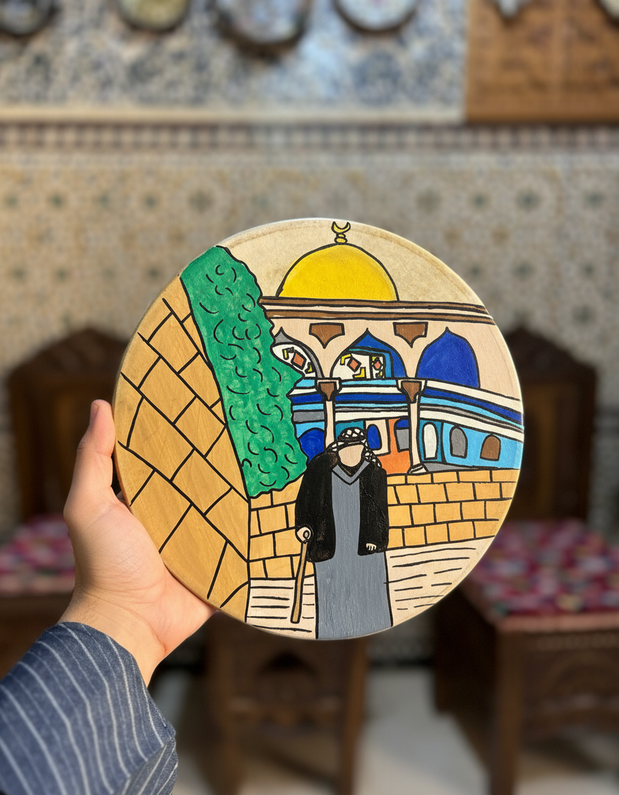 Tambor Daf con diseños tradicionales