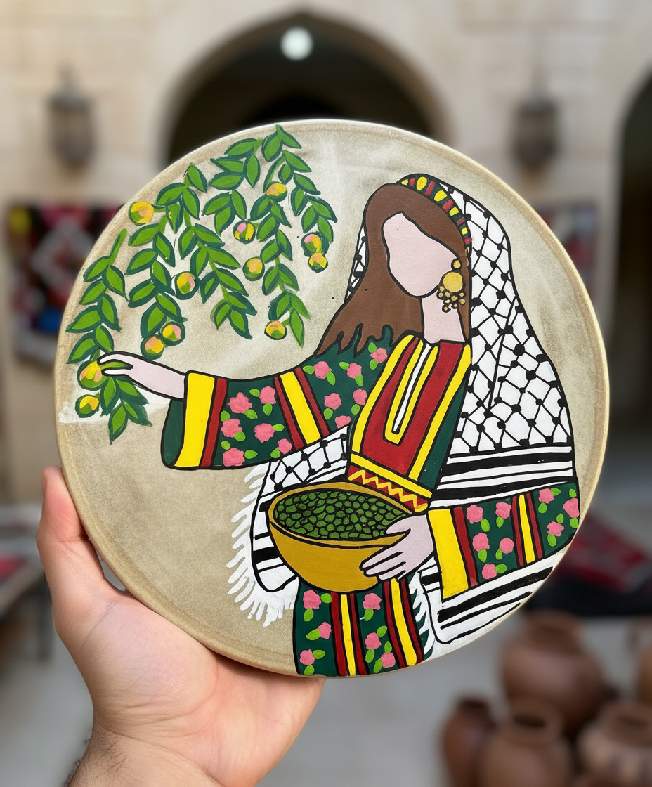 Tambor Daf con diseños tradicionales