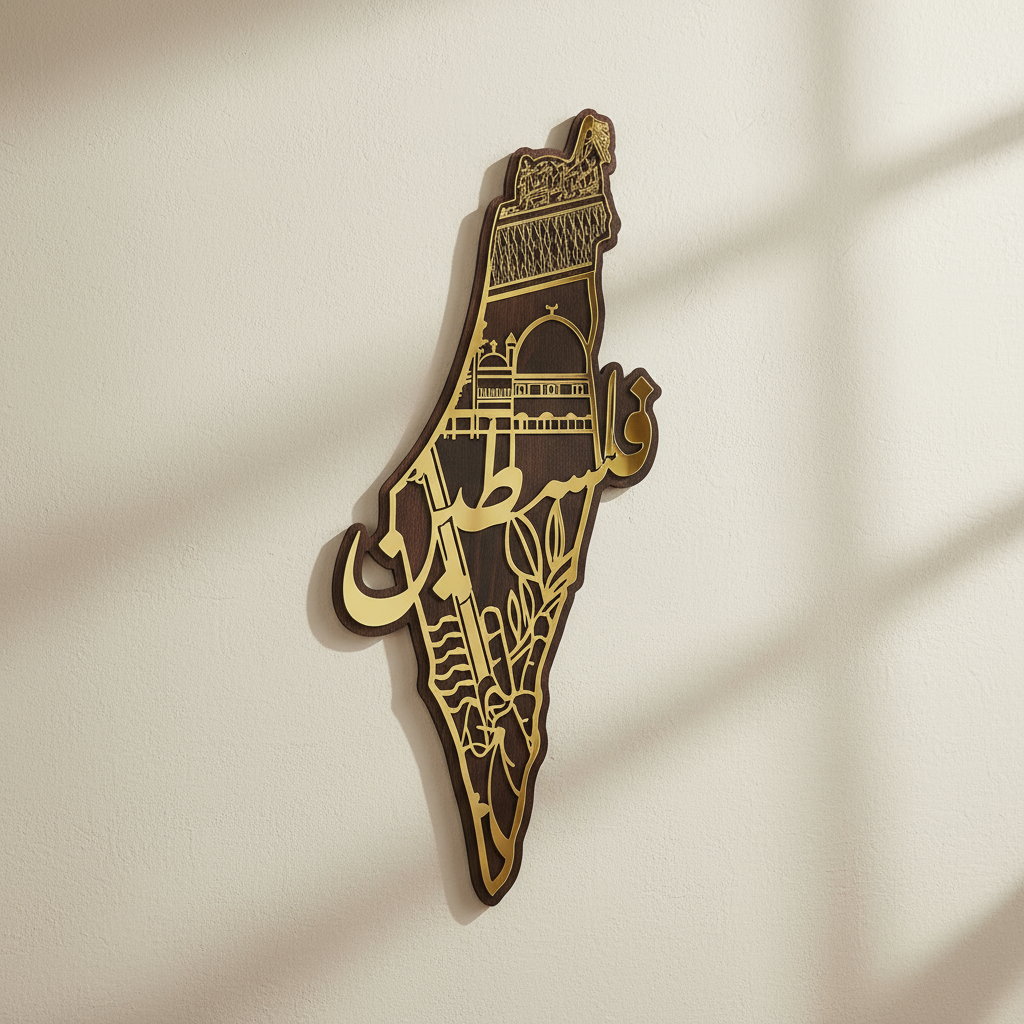 Palestine Map Wall Art – Elegant &amp; Meaningful Design