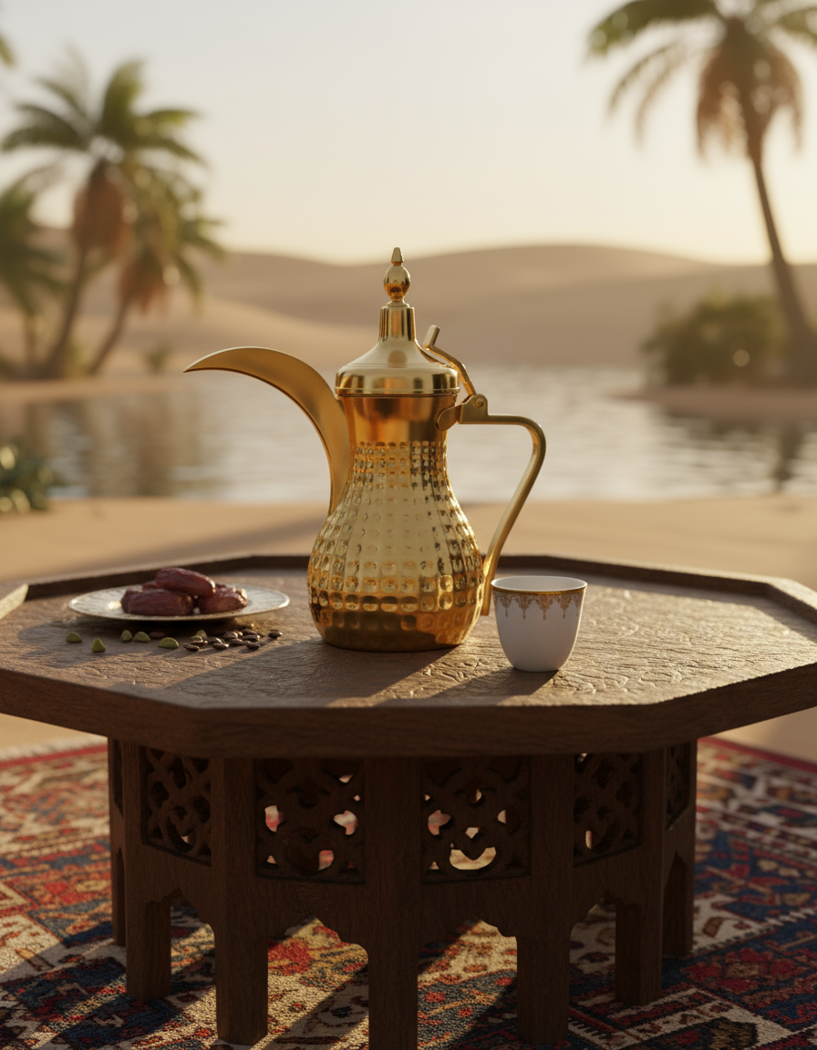 Traditional Arabic Coffee Pot – Stainless Steel Dallah for Arabic Coffee