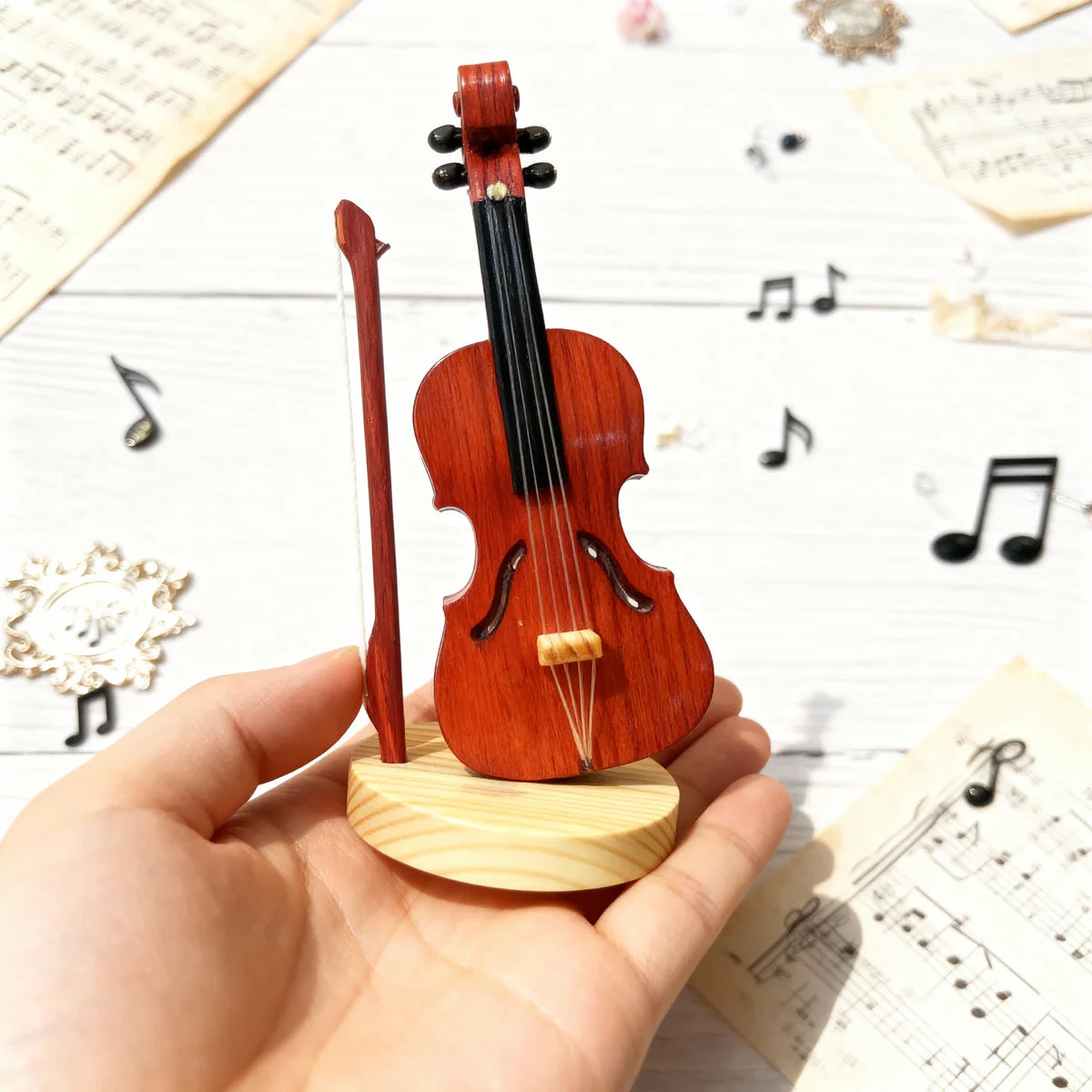 Handmade Wooden Musical Instruments Figurines — Heritage Collection