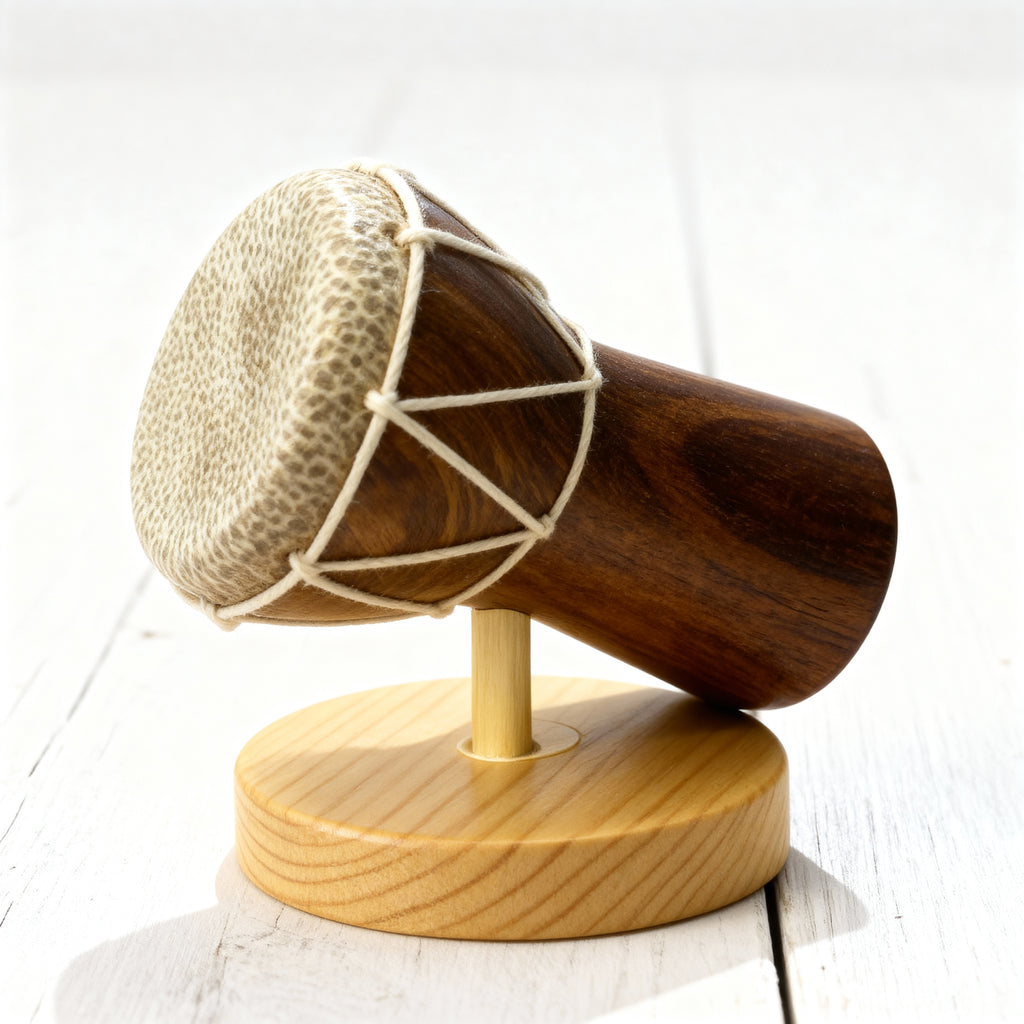 تمثال طبلة بإطار خشبي مصنوع يدويًا (الطبلة).