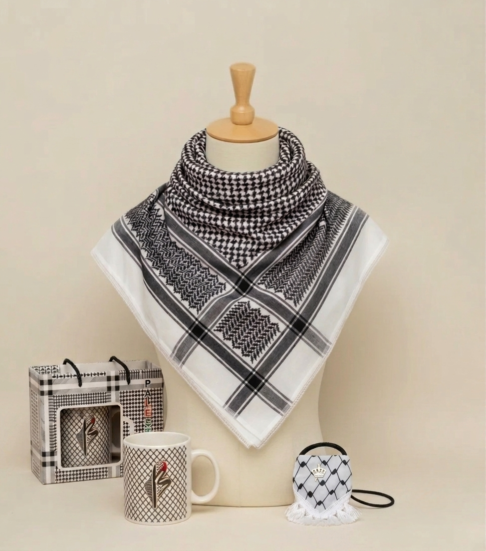 The Arab Heritage Bundle — Keffiyeh, Tea Set & Car Ornament