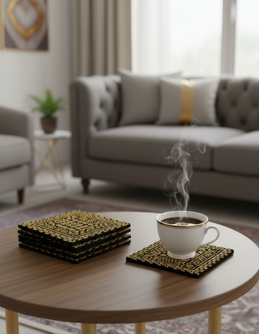 Embroidered Fabric Coasters | Lightweight & Colorful