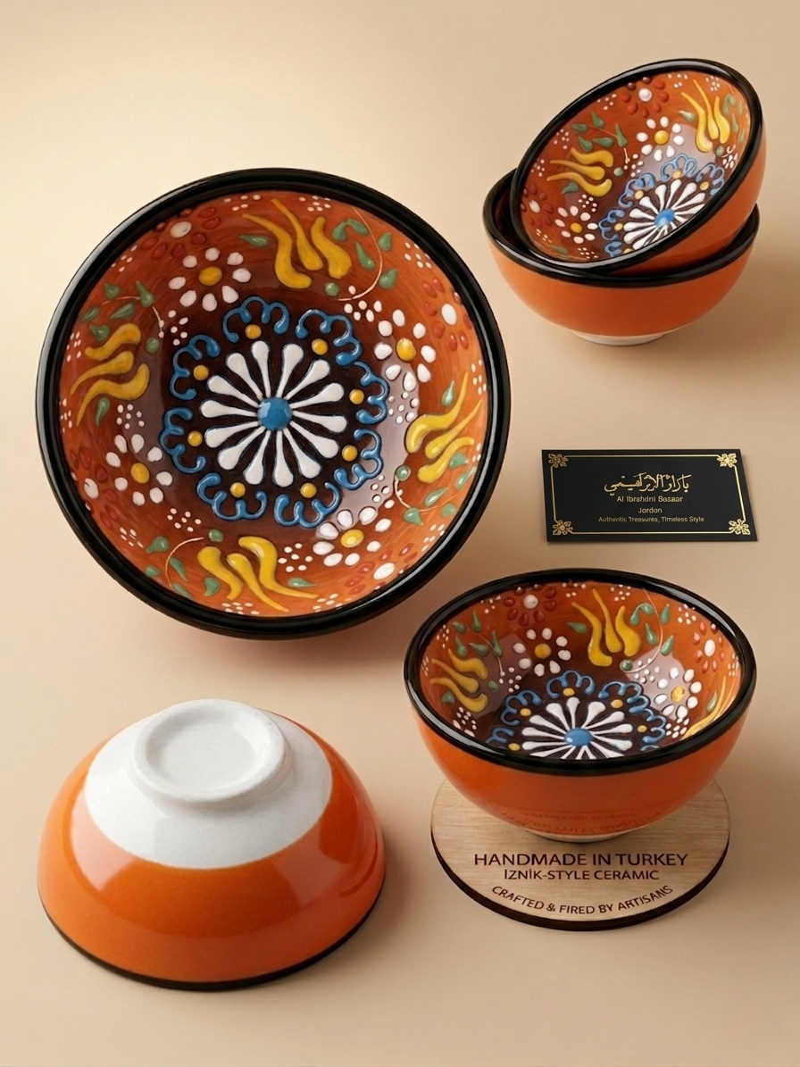 Handmade Decorated Turkish Ceramic Bowl