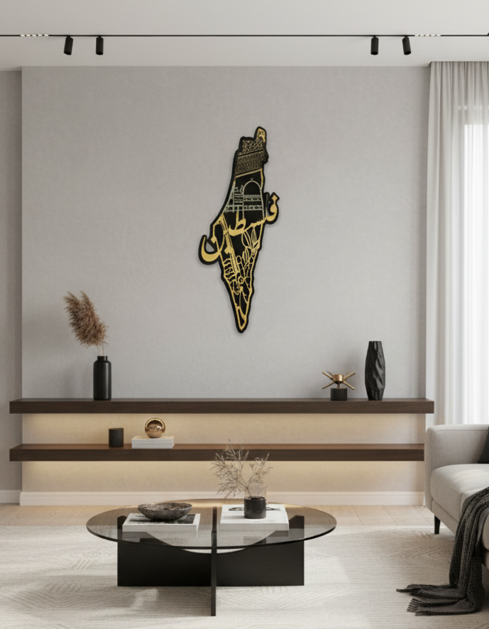 Palestine Map Wall Art – Elegant &amp; Meaningful Design