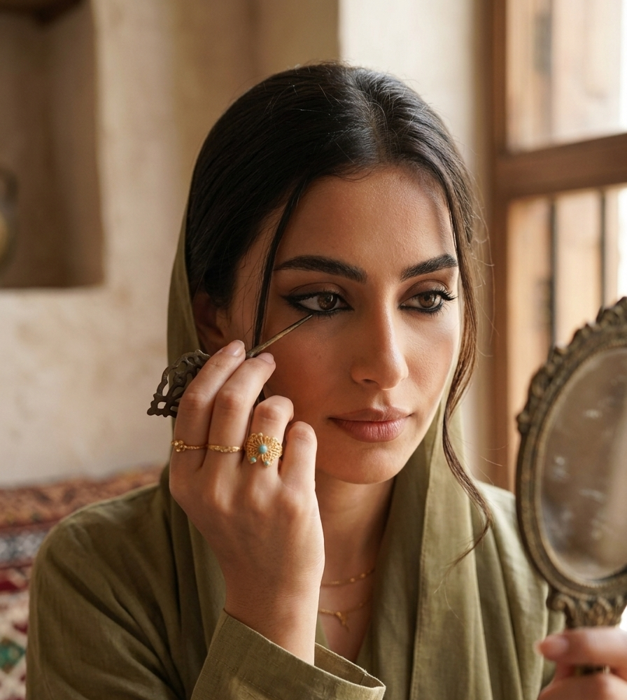 Heritage Brass Kohl Eyeliner Vessel – Traditional Surma Container