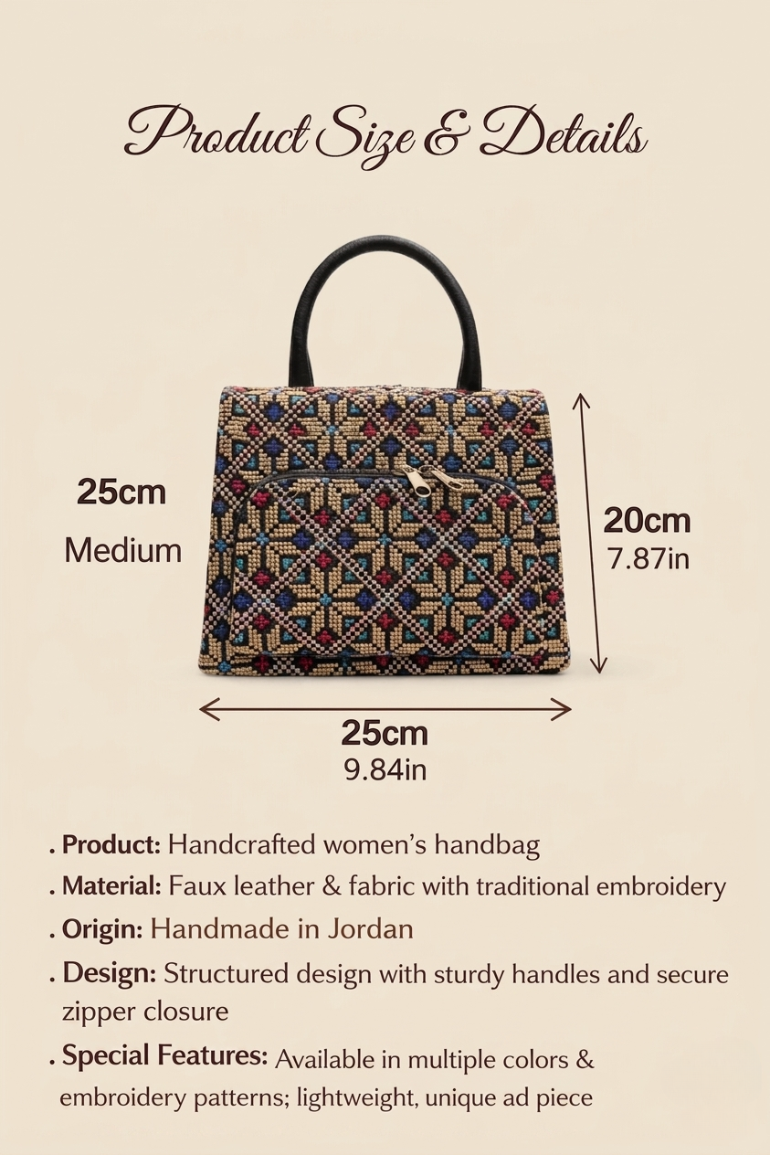 Classic Embroidered Handbag