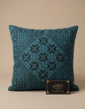 Embroidered Square Pillow Cover, 18x18 Decorative Cushion Case with Hidden Zipper, Boho Cotton Linen, Sofa/Bed