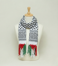 scarf inspired by Palestinian heritage.