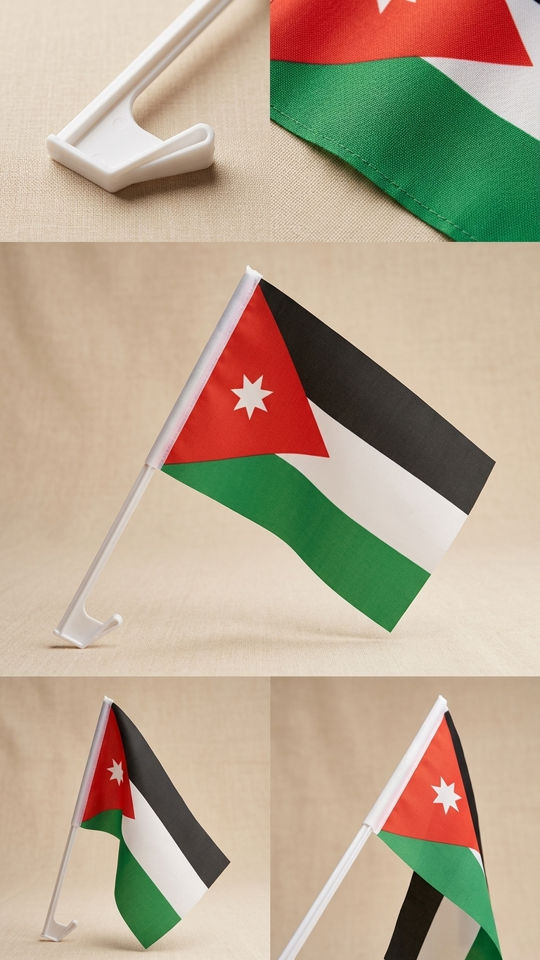 Jordan Car Flag – Lightweight Fabric with Plastic Window Mount Pole