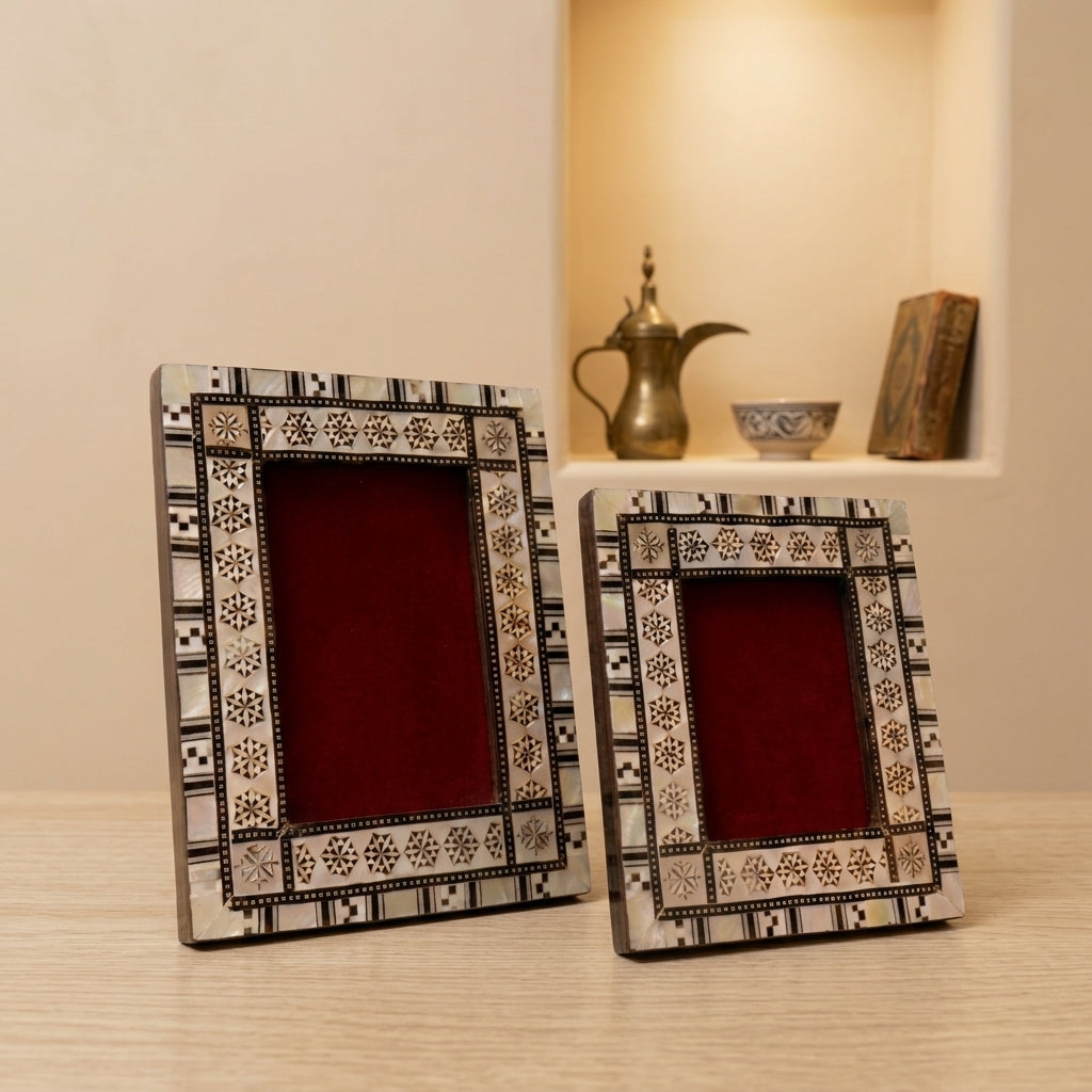 Handcrafted Mother of Pearl Mosaic Photo Frame