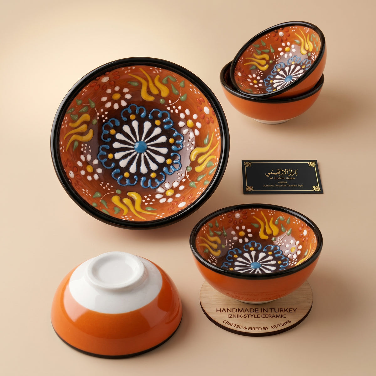 Handmade Painted Turkish Ceramic Bowl — Artisan Heritage Decor