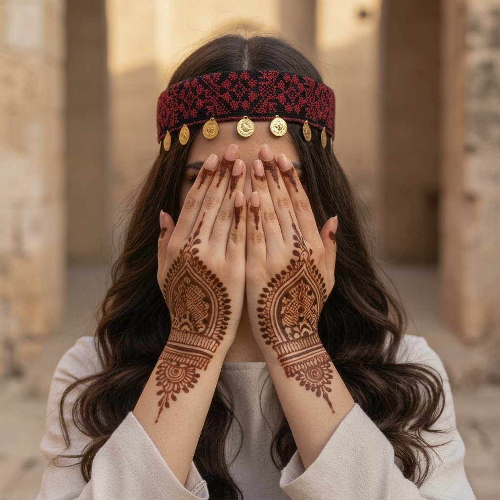 Handmade Traditional Embroidered Headpiece — Elegant Celebration Crown Accent Wrap
