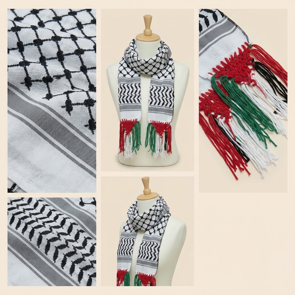 وشاح مستوحى من التراث الفلسطيني.
