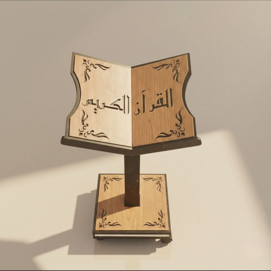 Adjustable Wooden Qur’an Stand – Tall Design