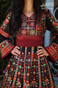 Palestinian Traditional Bridal Embroidered Dress — Henna Night & Wedding Thobe